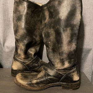Frye Veronica Slouch Distressed Black 7.5